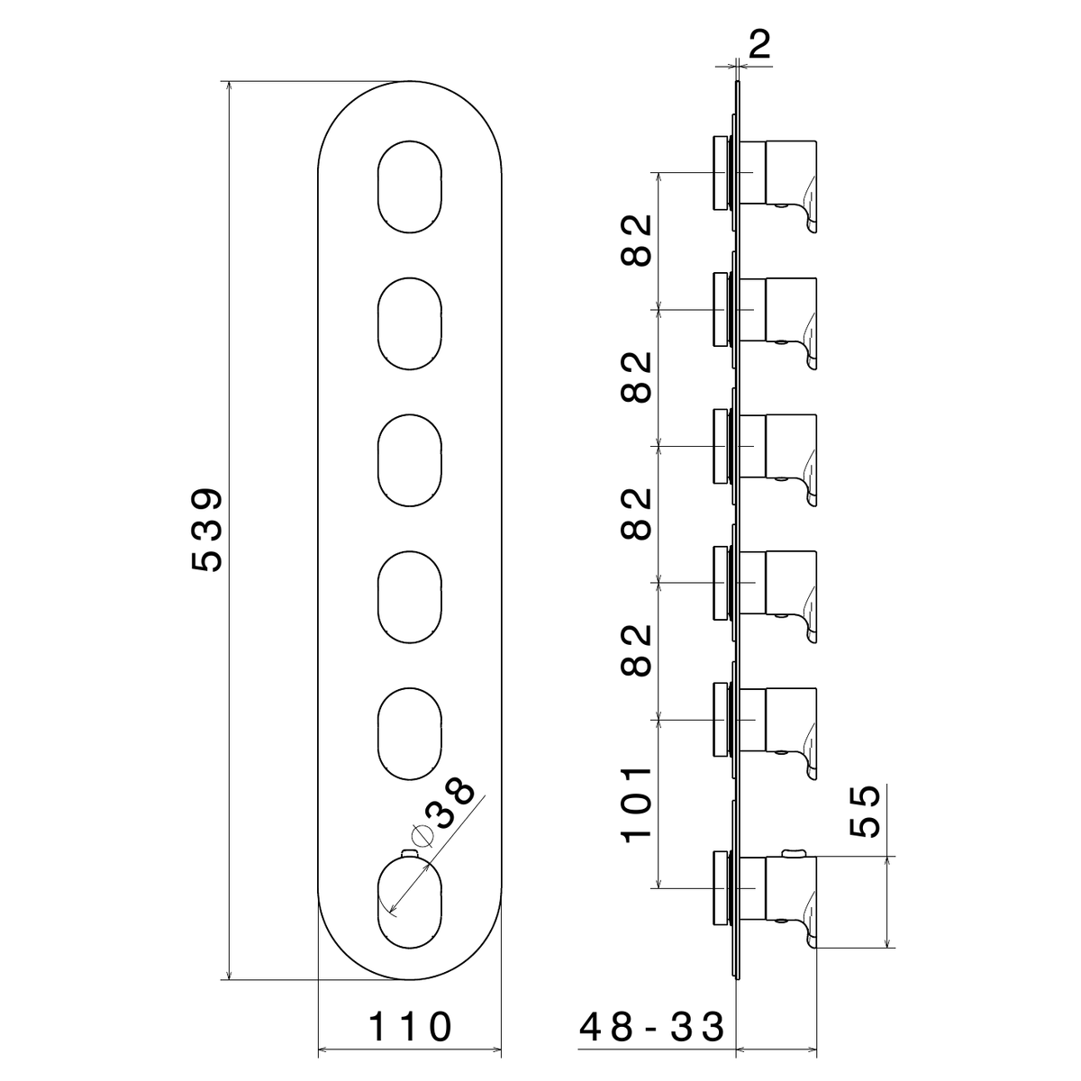 Newform 67635E - disegno tecnico