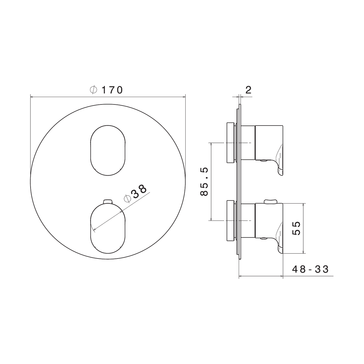Newform 67638E - disegno tecnico