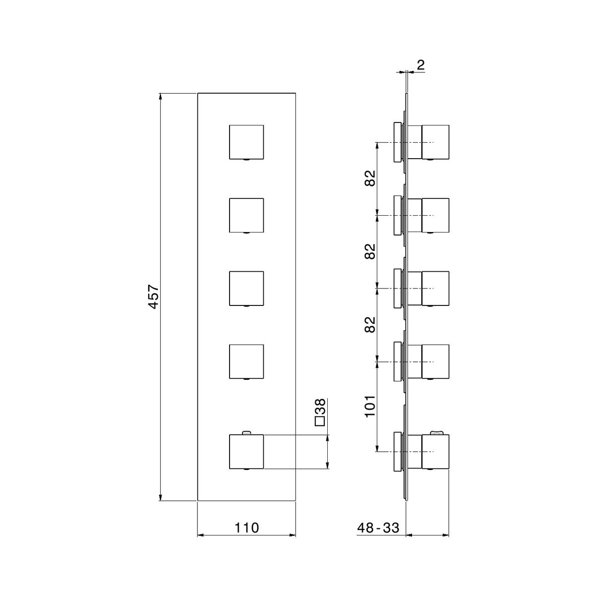 Newform 67644E - disegno tecnico