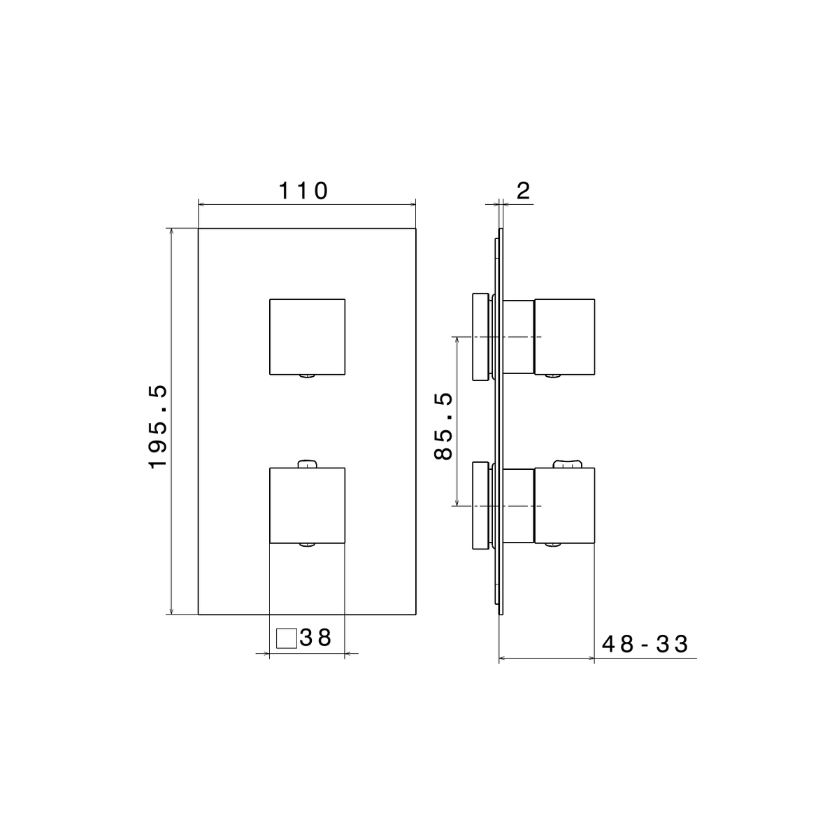 Newform 67648E - disegno tecnico
