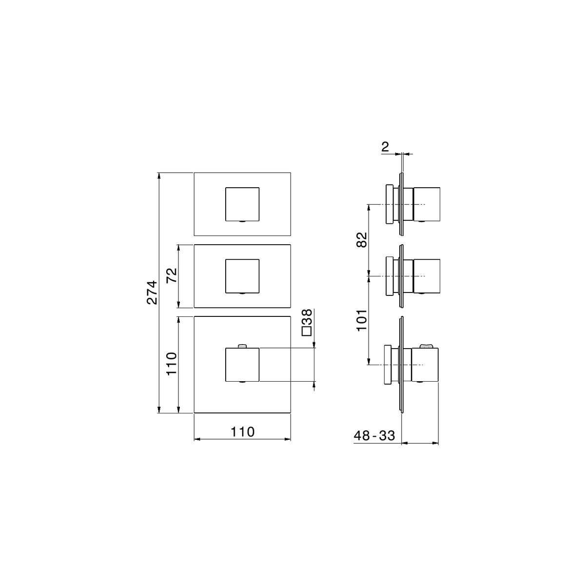 Newform 67649E - disegno tecnico