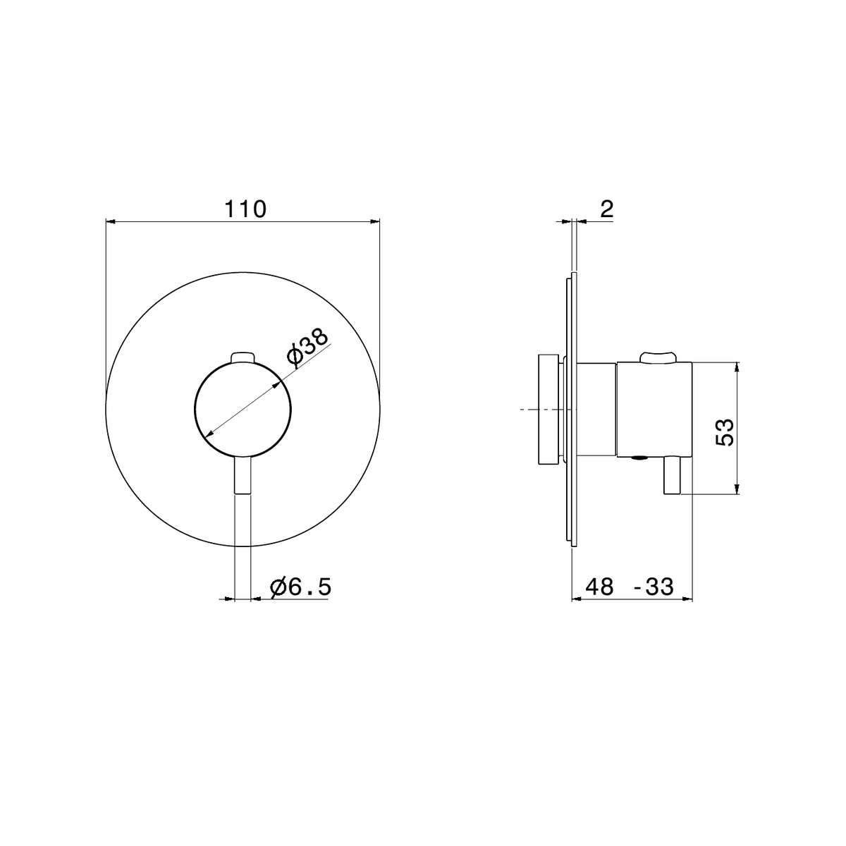 Newform 67670EX - disegno tecnico