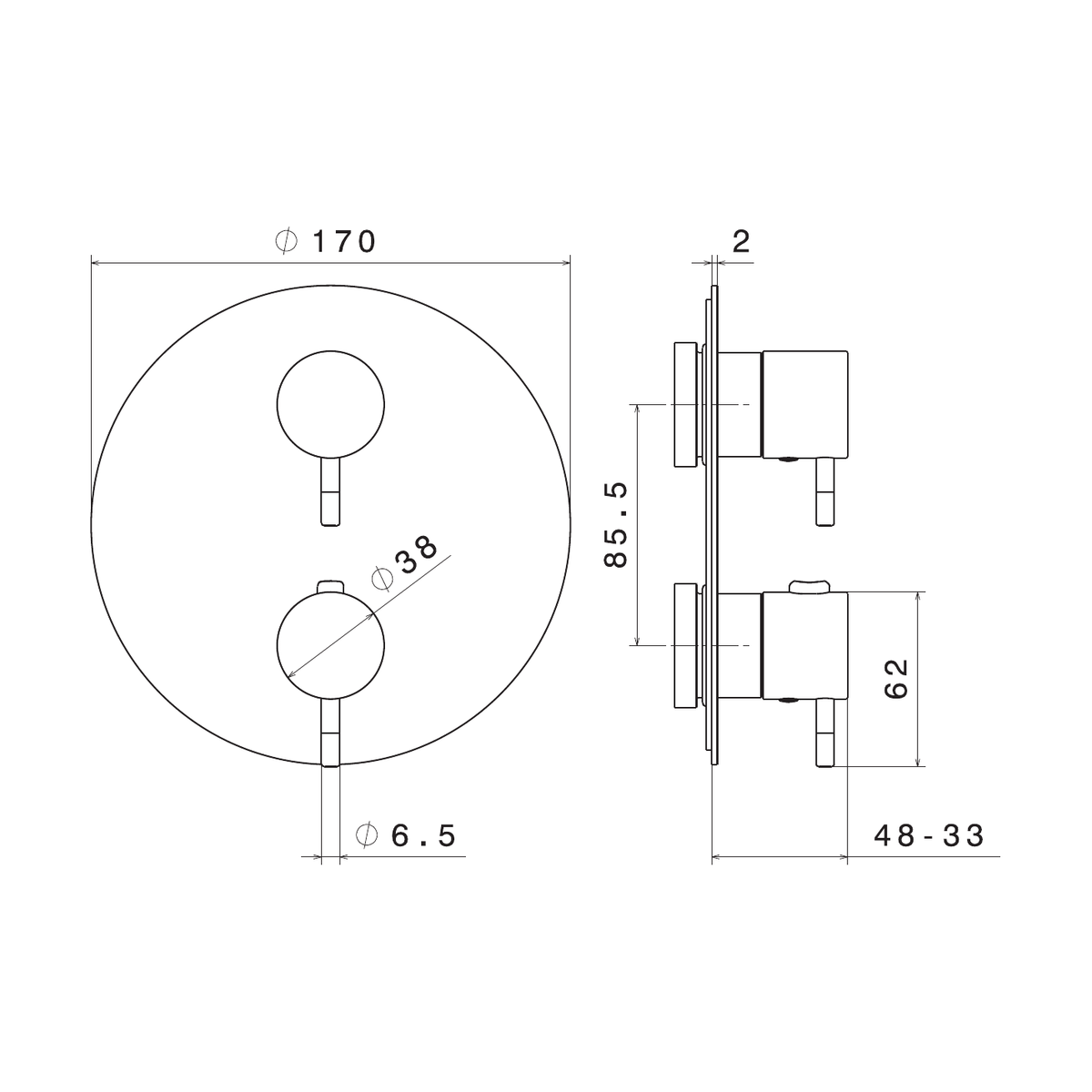 Newform 67688E - disegno tecnico