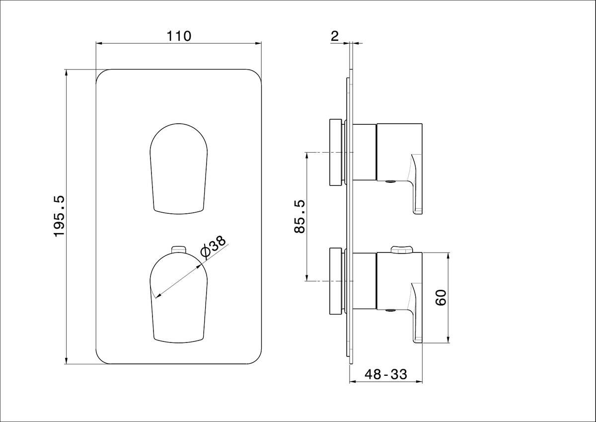 Newform 67692E - disegno tecnico