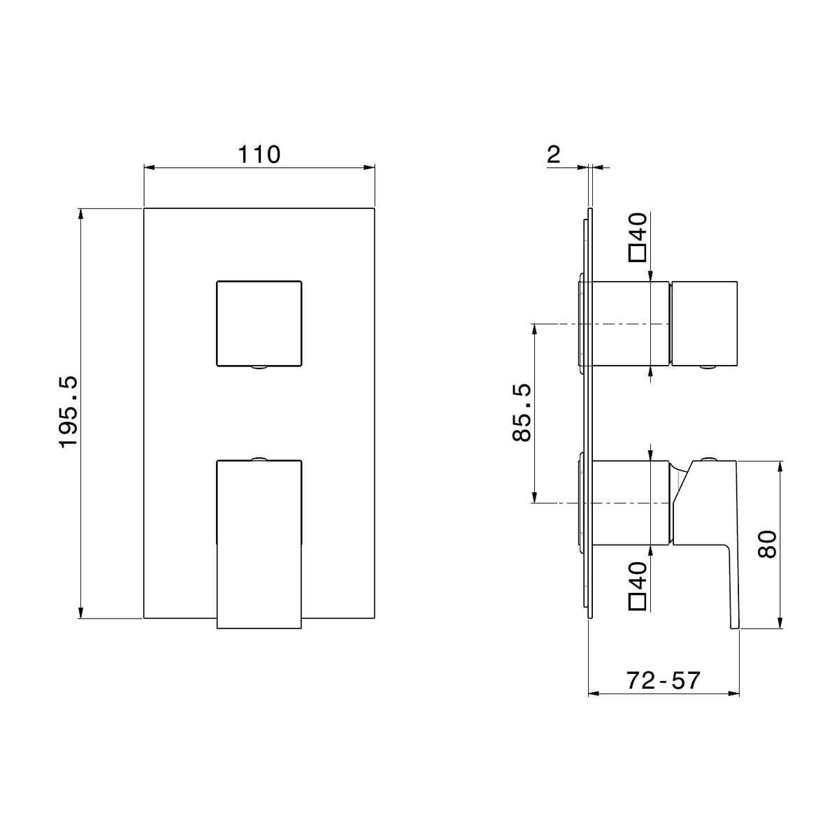 Newform 67694E - disegno tecnico