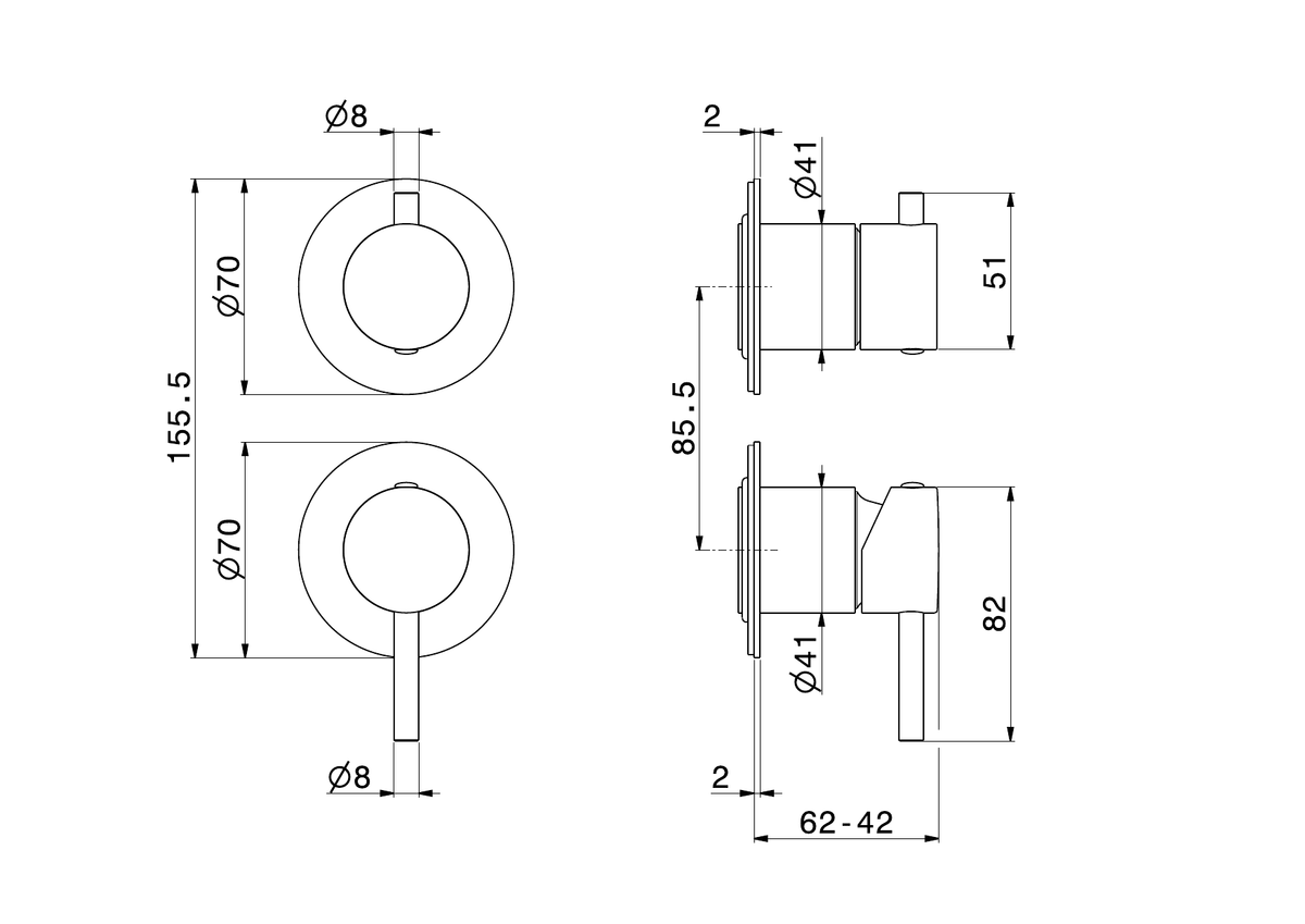 Newform 67695E - disegno tecnico