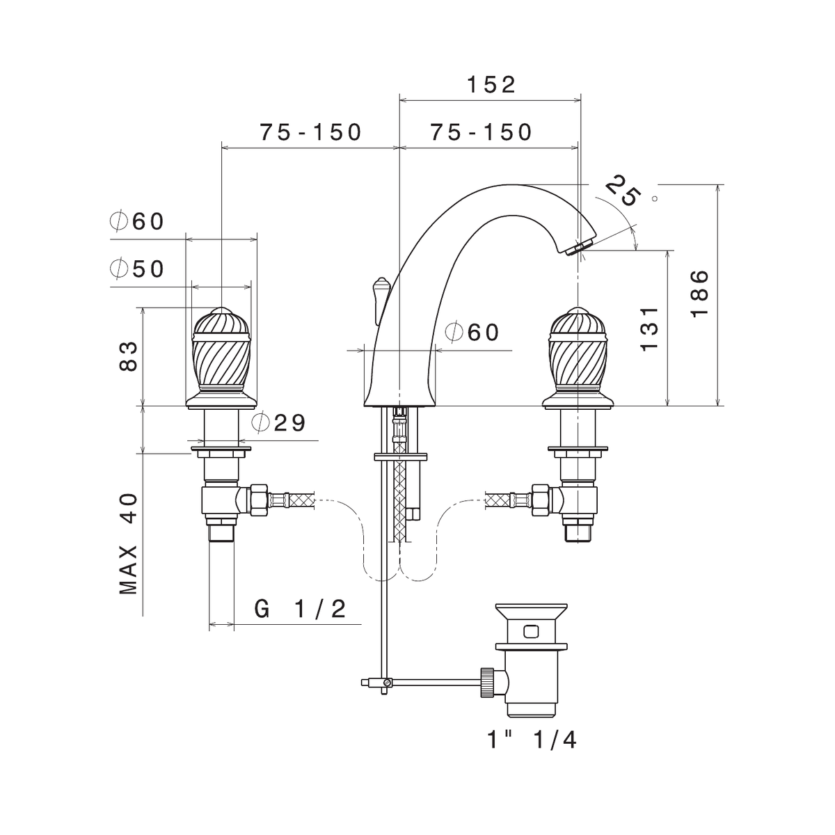 Newform 68005 - disegno tecnico