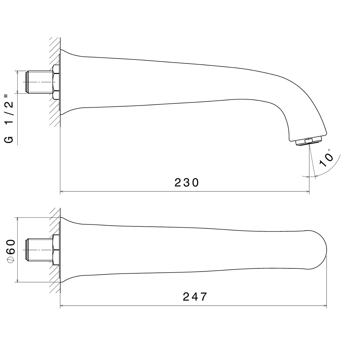 Newform 68038 - disegno tecnico