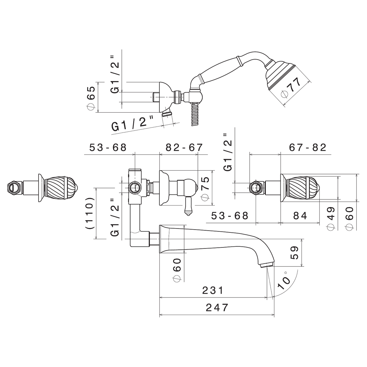 Newform 68045 - disegno tecnico