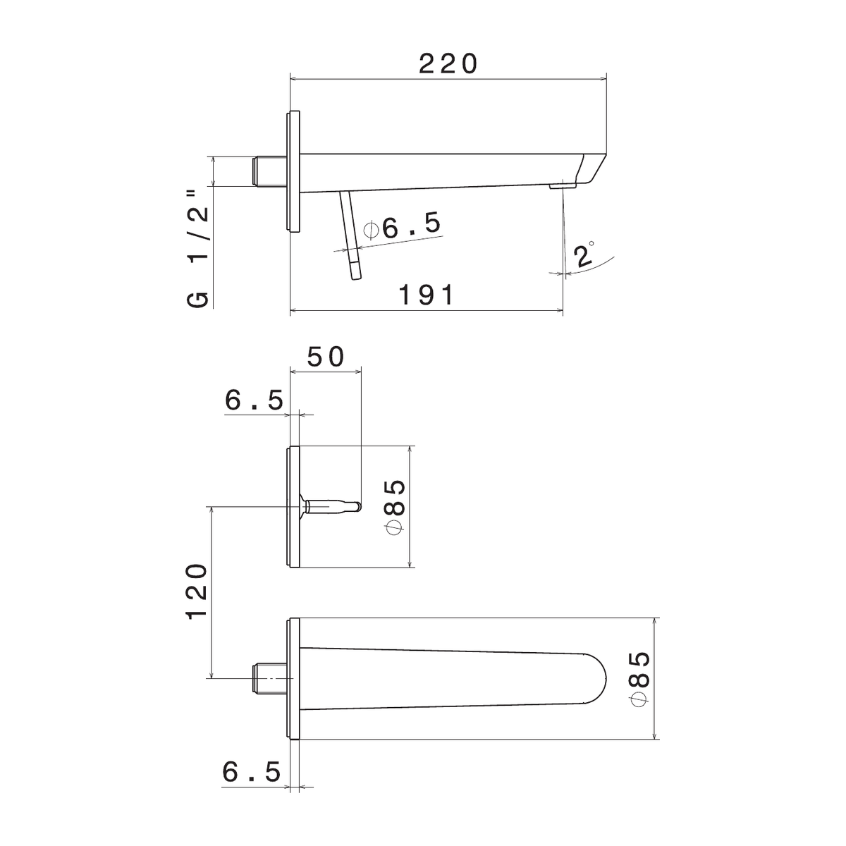 Newform 68428E - disegno tecnico