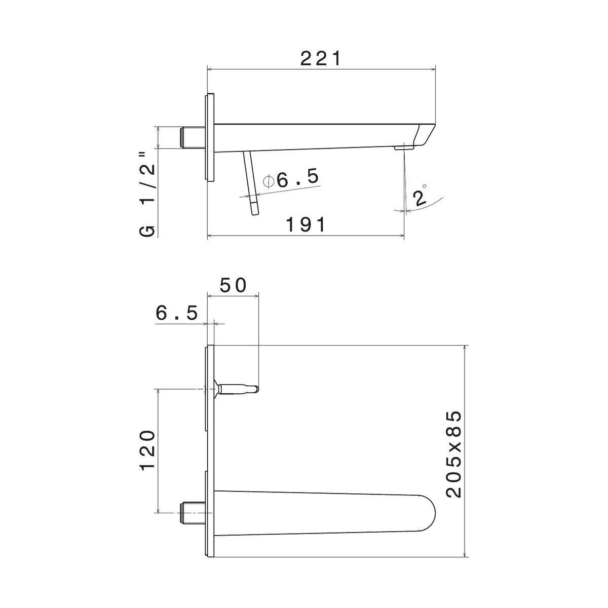 Newform 68429E - disegno tecnico