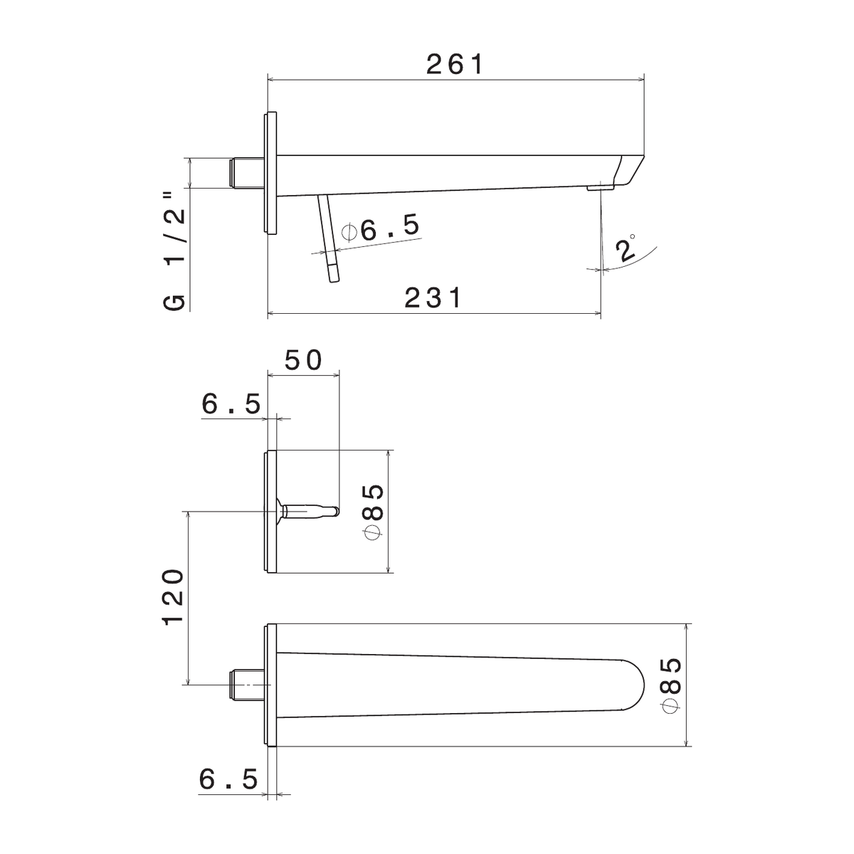 Newform 68430E - disegno tecnico