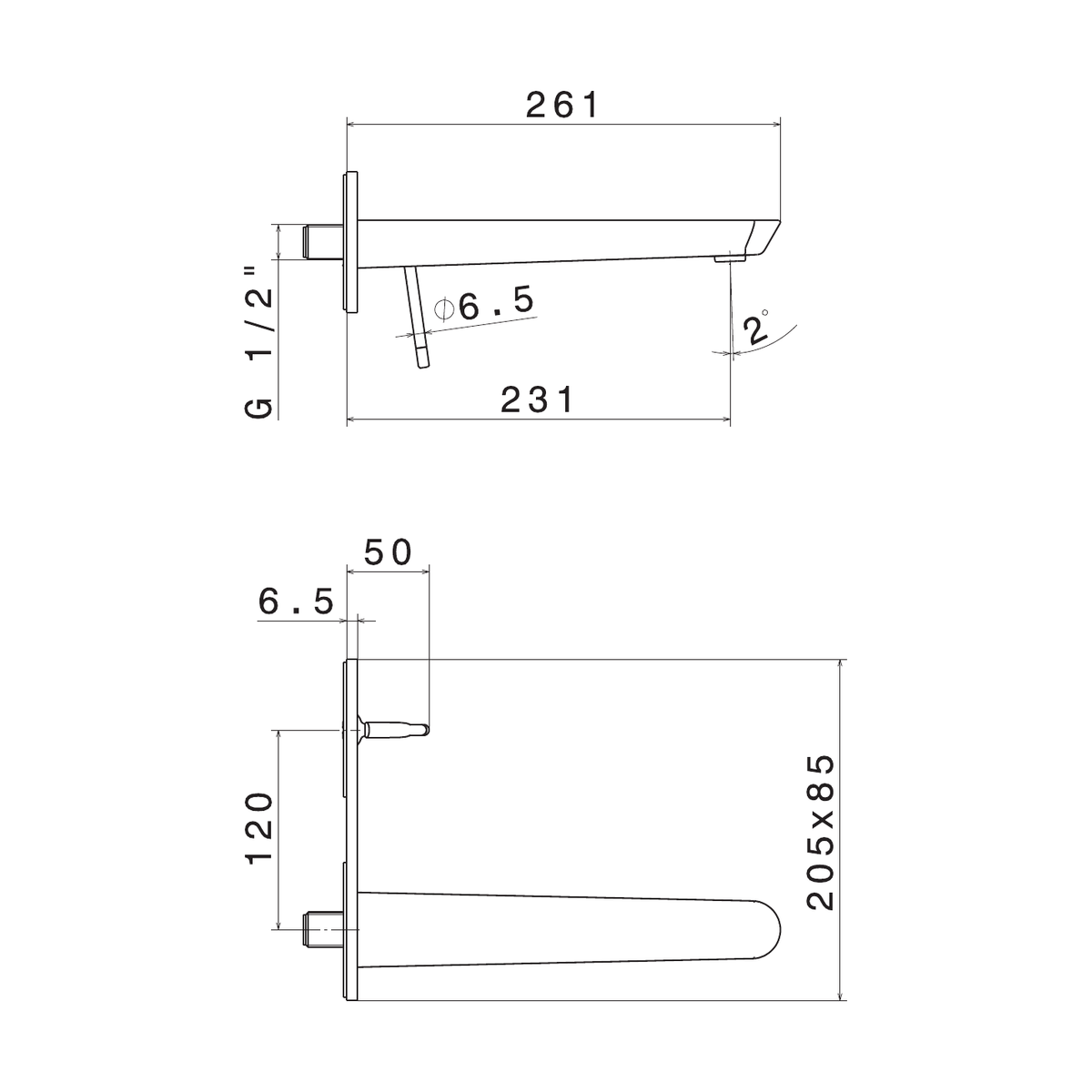 Newform 68431E - disegno tecnico