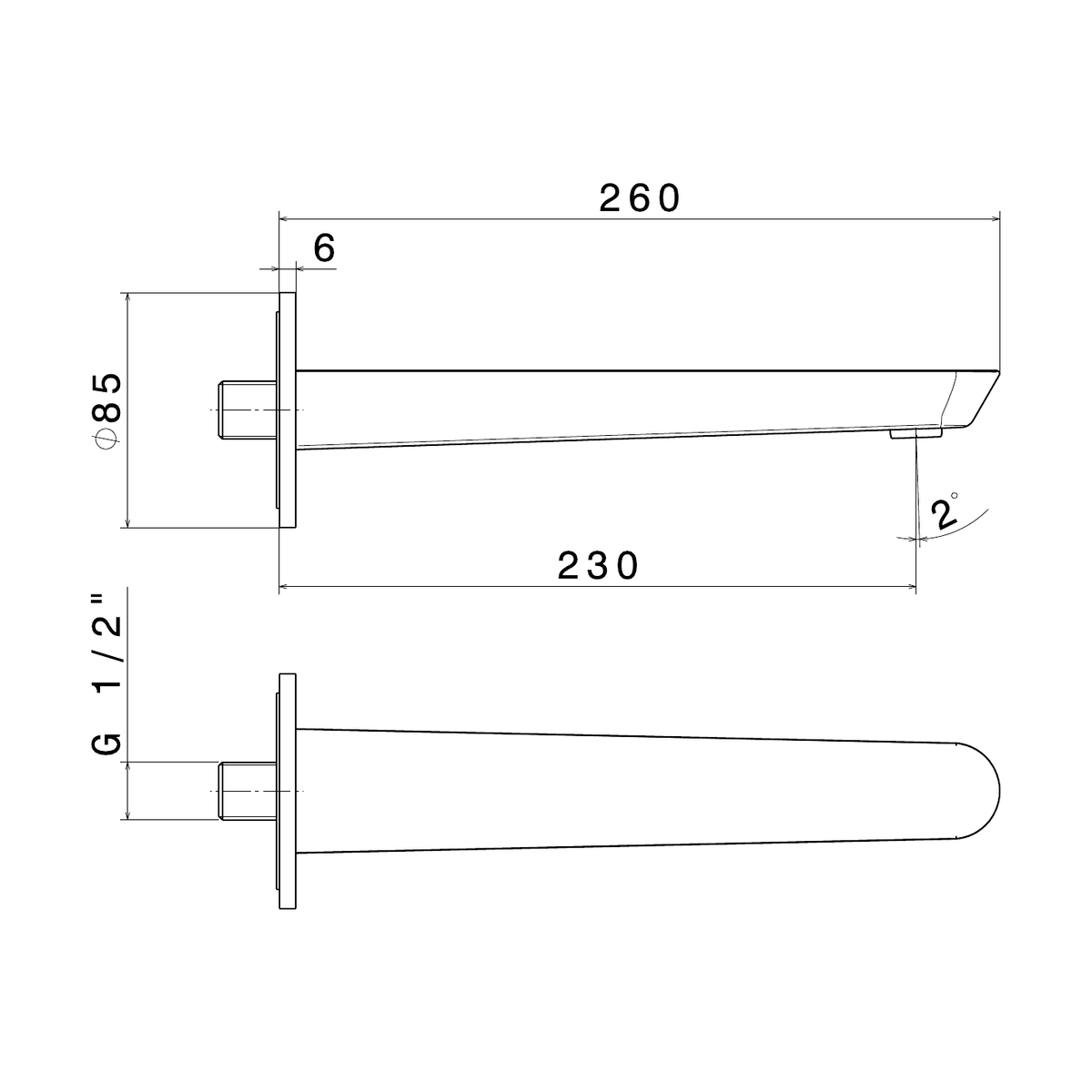 Newform 68438 - disegno tecnico