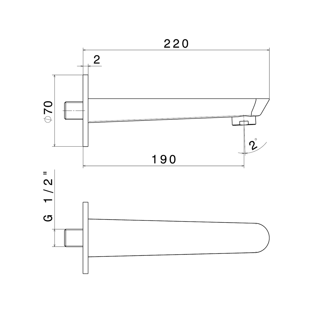 Newform 68487 - disegno tecnico