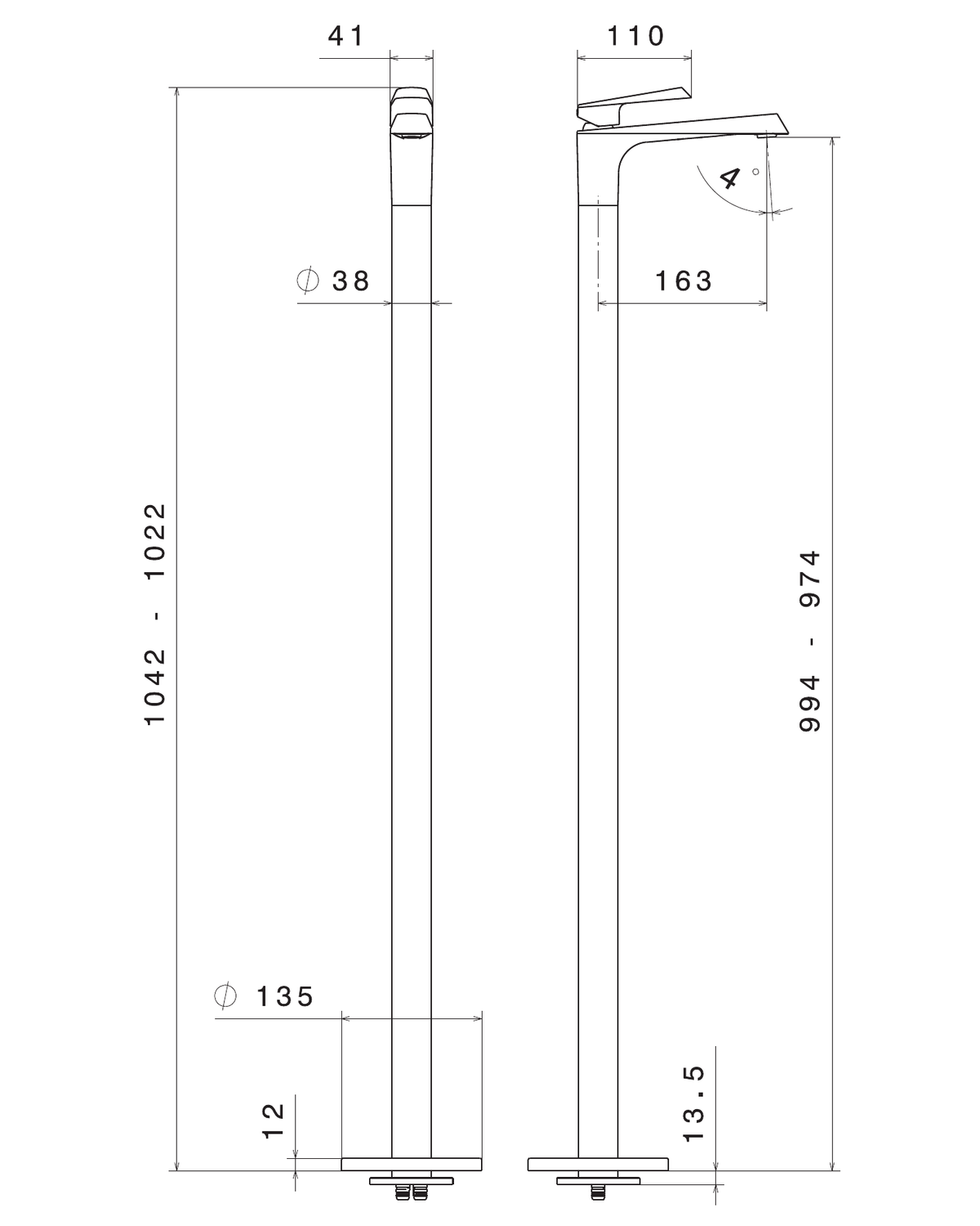 Newform 68918E - disegno tecnico