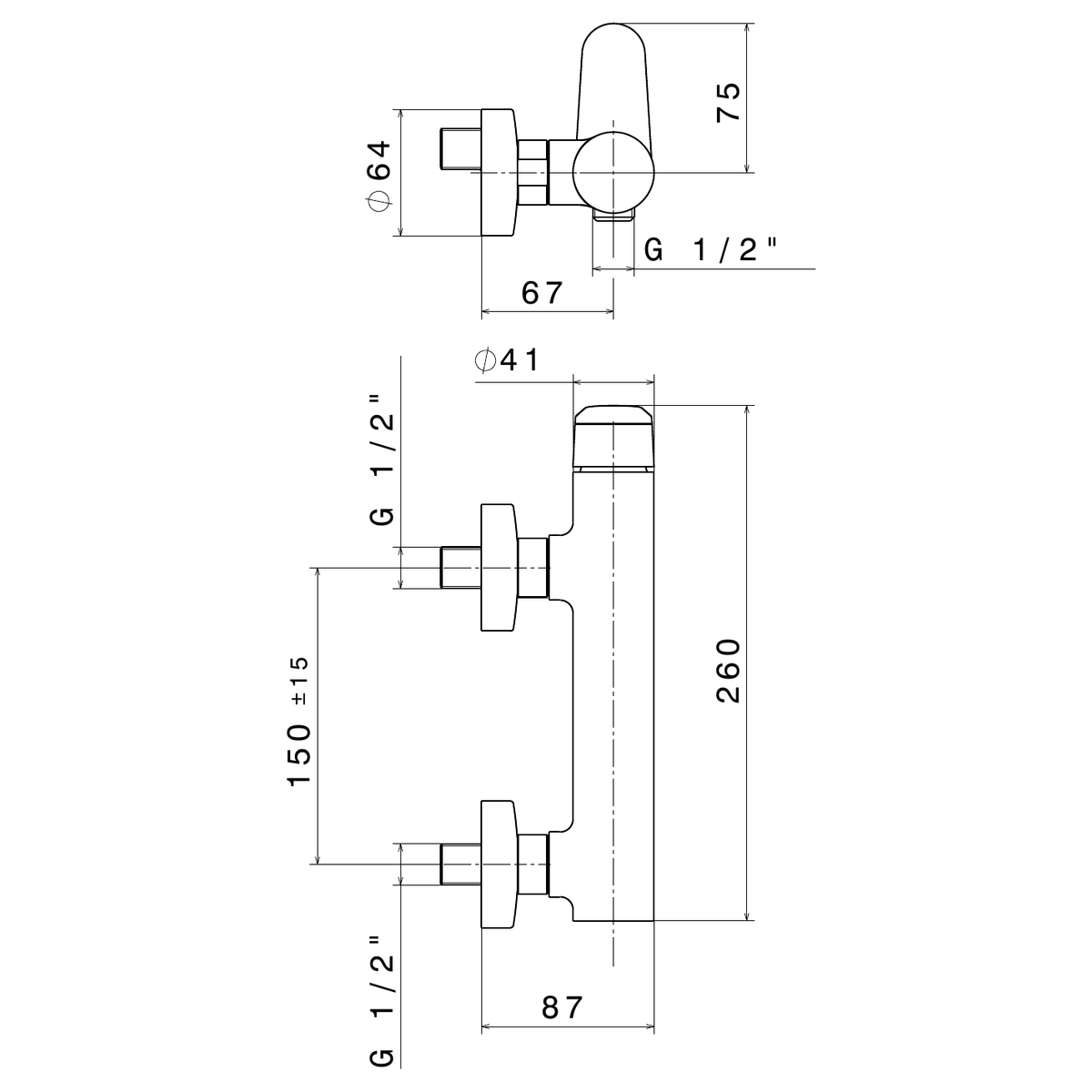 Newform 68955 - disegno tecnico