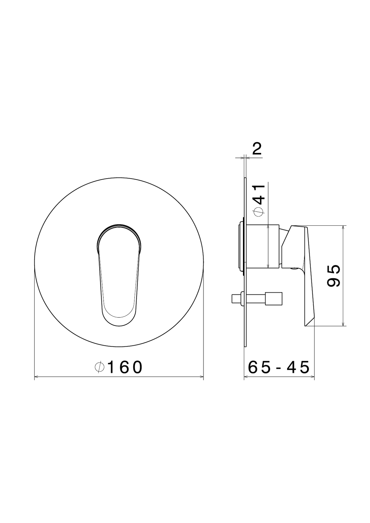 Newform 68970E - disegno tecnico