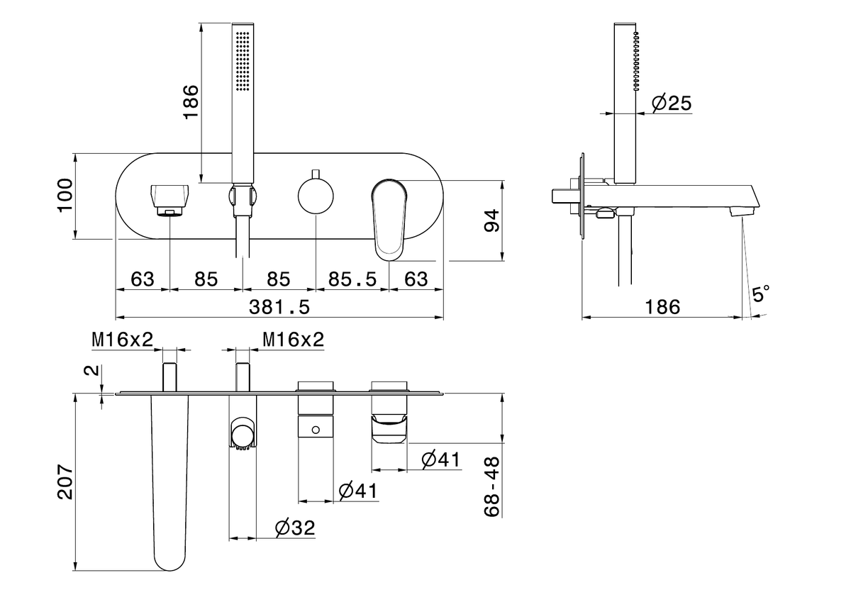 Newform 68972E - disegno tecnico