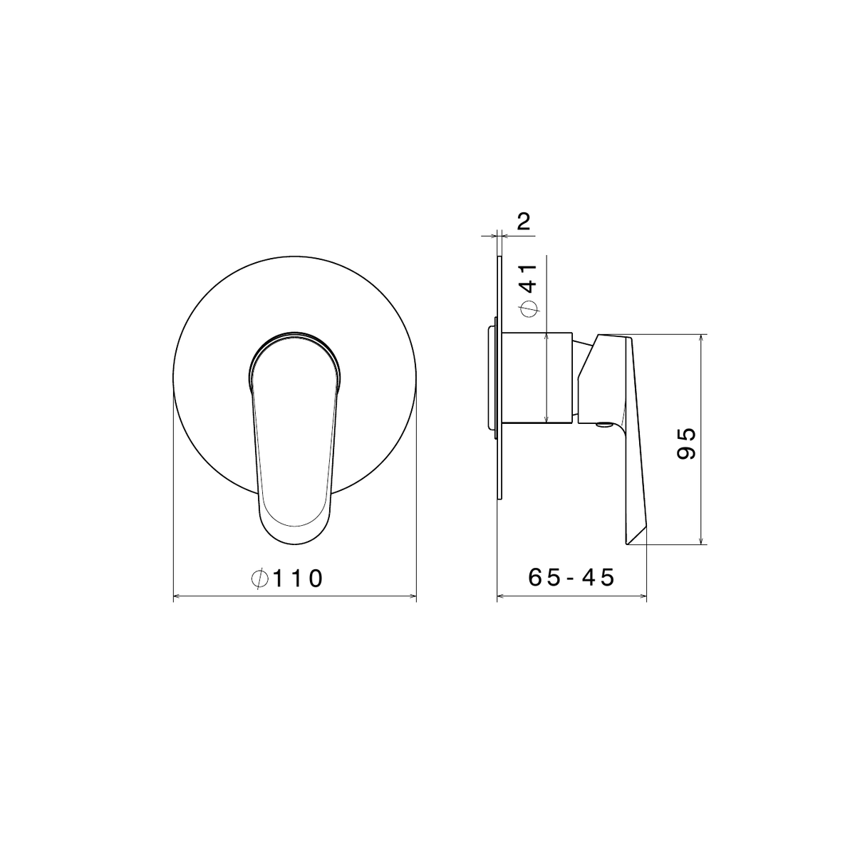 Newform 68975E - disegno tecnico