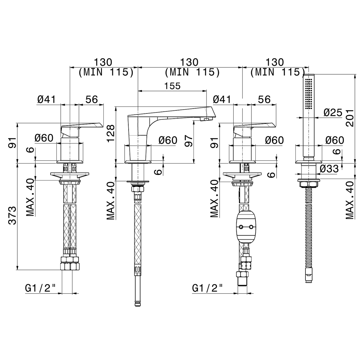 Newform 68982C - disegno tecnico
