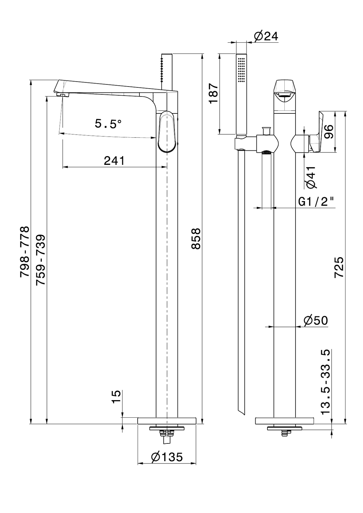 Newform 68984E - disegno tecnico