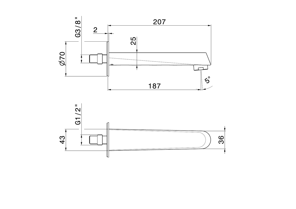 Newform 68987 - disegno tecnico