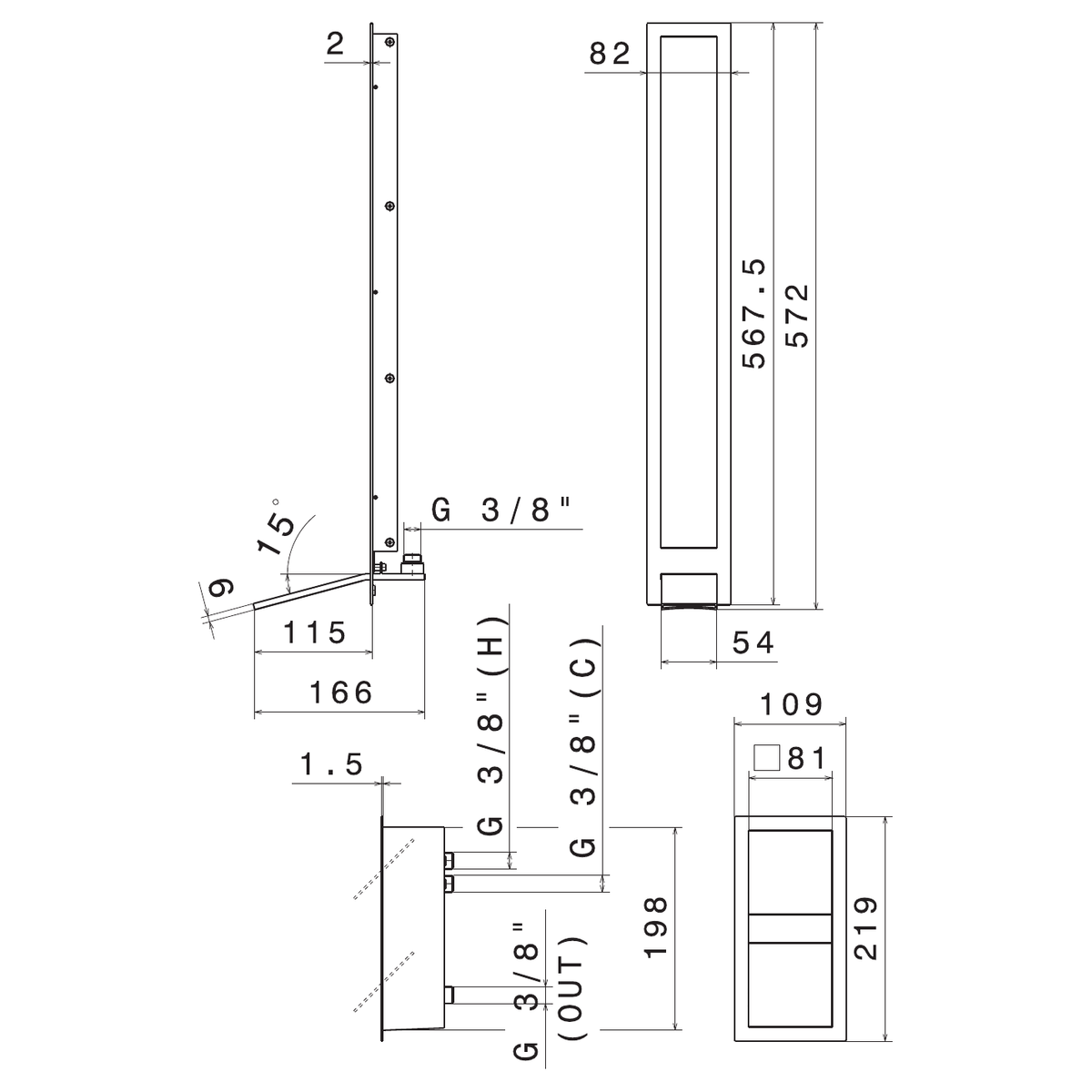Newform 69230E - disegno tecnico