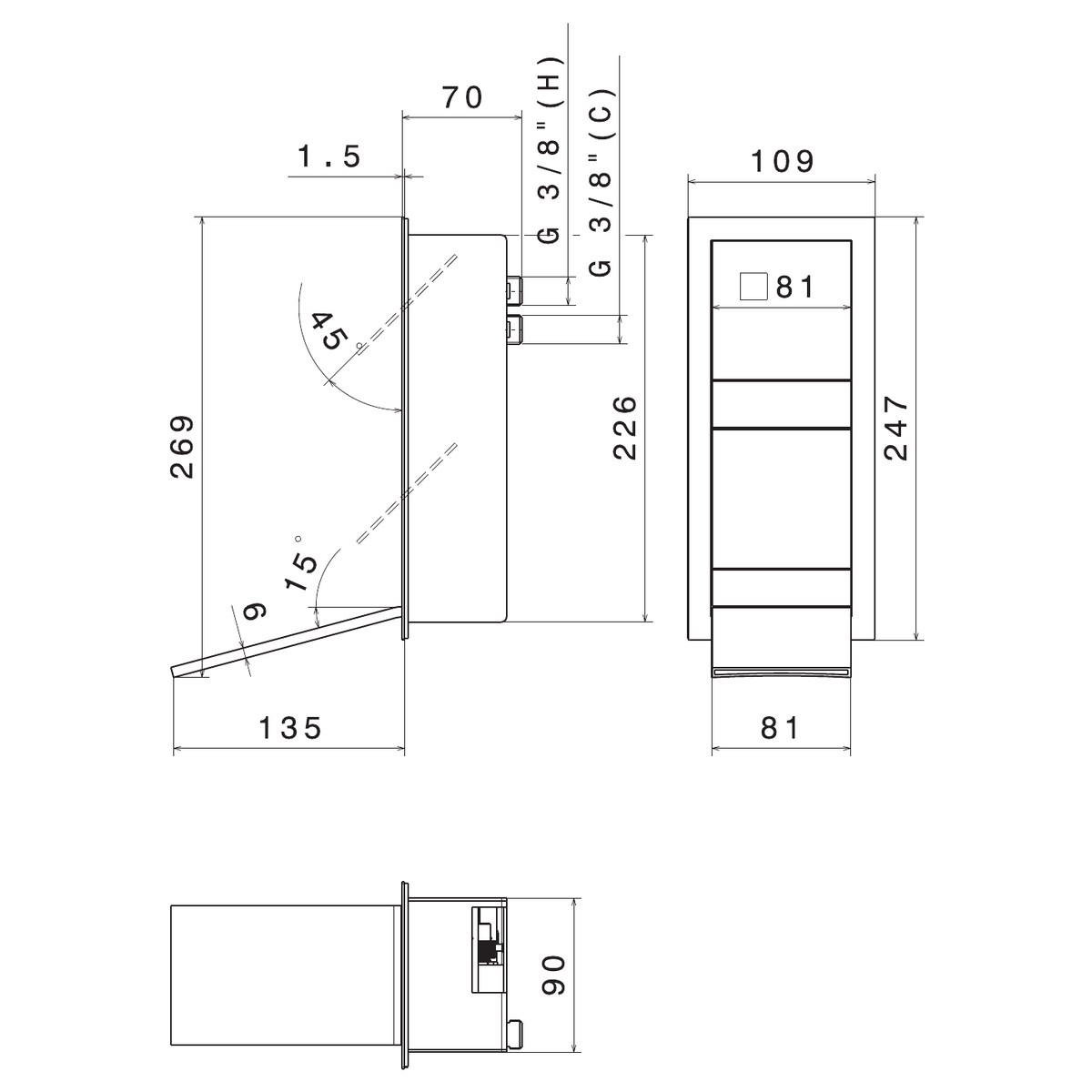 Newform 69235E - disegno tecnico
