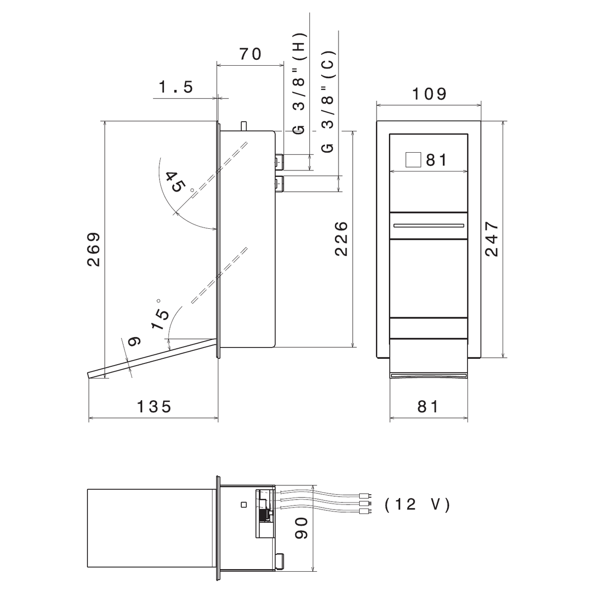 Newform 69236E - disegno tecnico