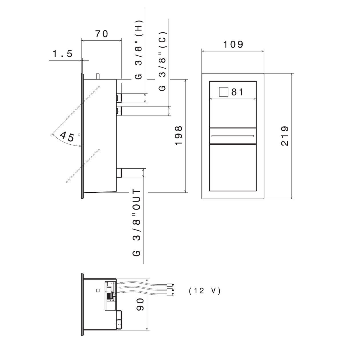 Newform 69264E - disegno tecnico