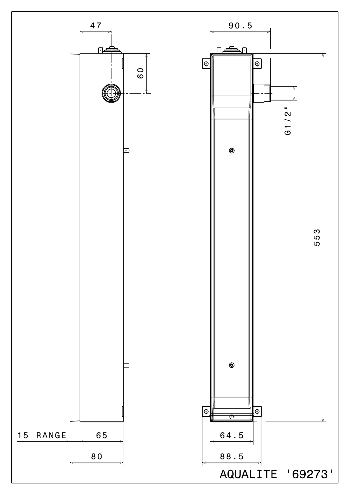 Newform 69273 - disegno tecnico