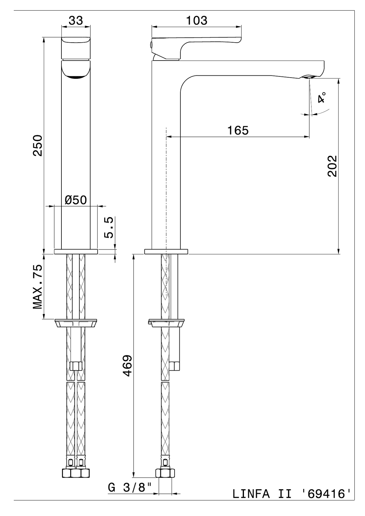 Newform 69414 - disegno tecnico