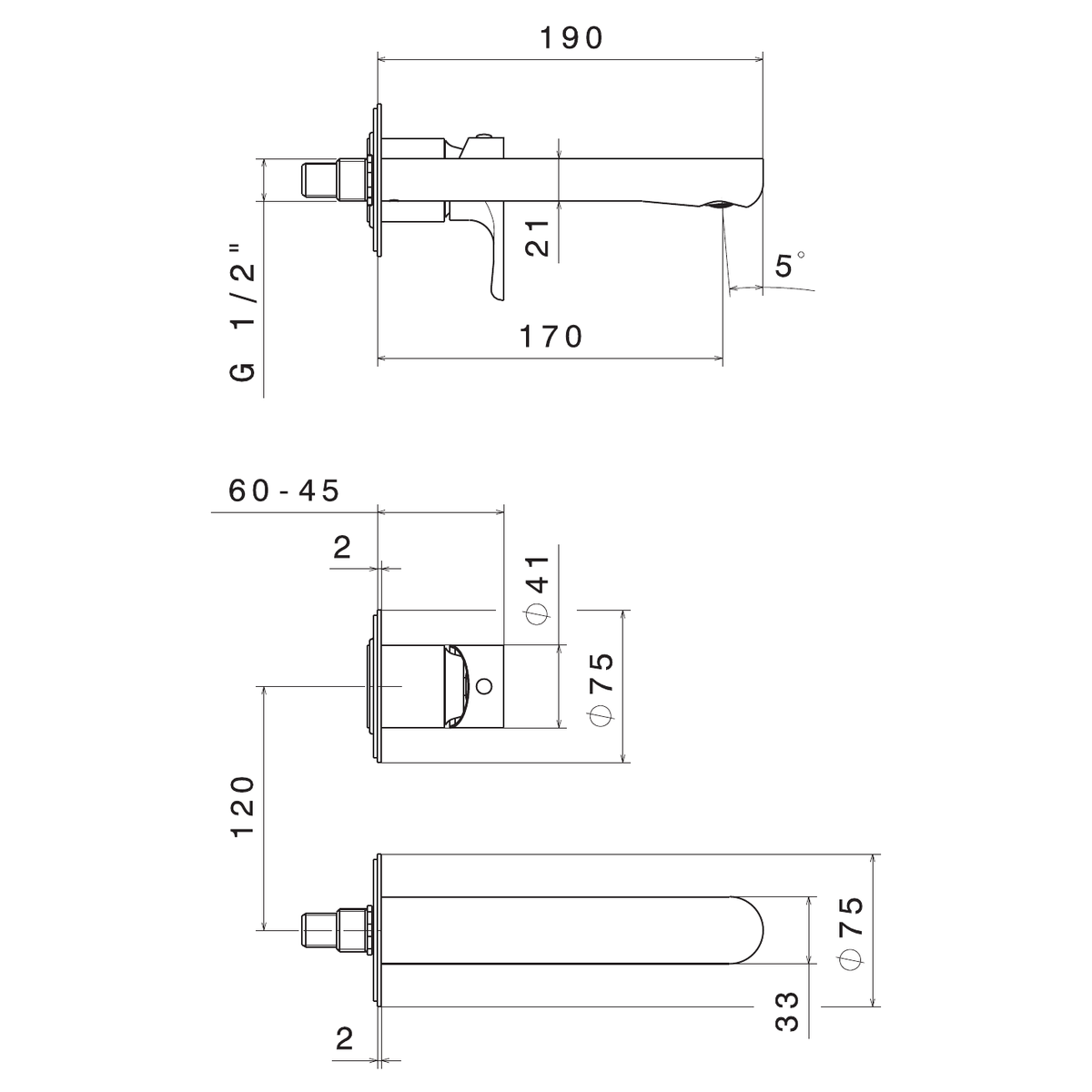 Newform 69428E - disegno tecnico