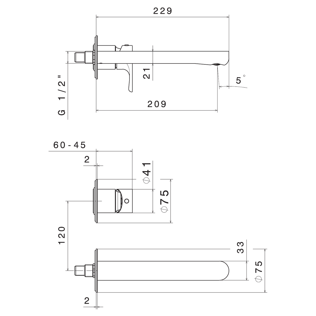 Newform 69430E - disegno tecnico