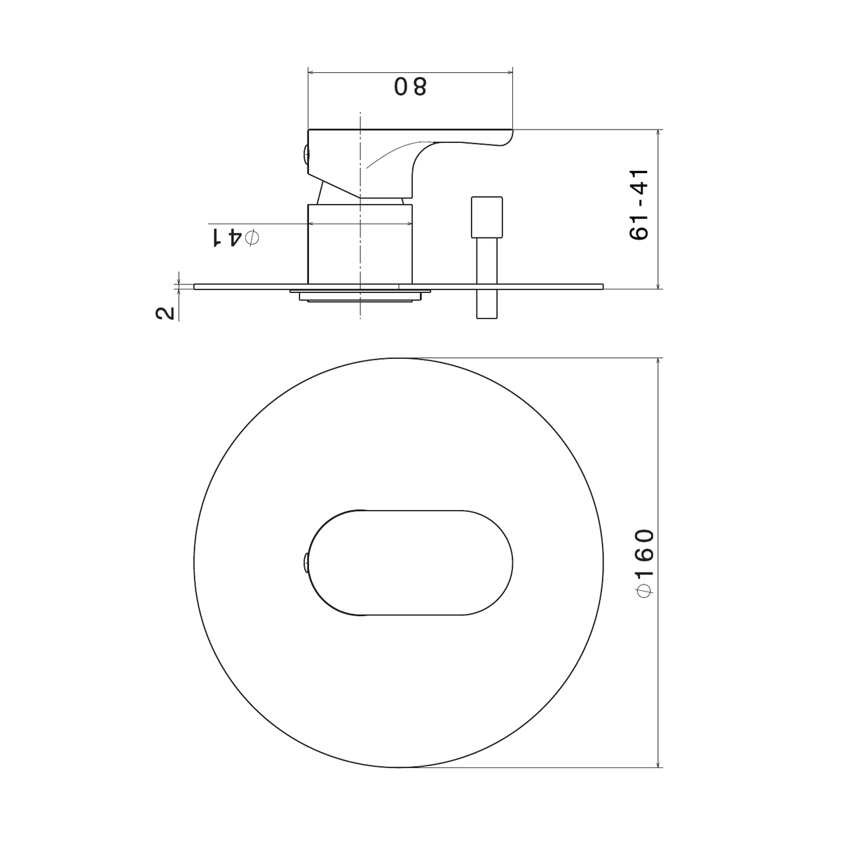 Newform 69470E - disegno tecnico