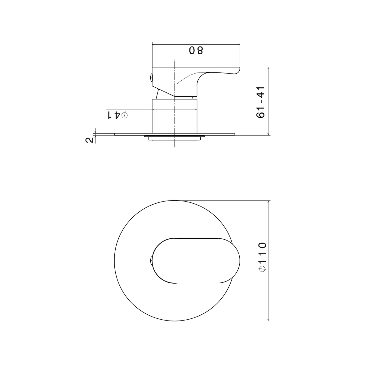 Newform 69475E - disegno tecnico