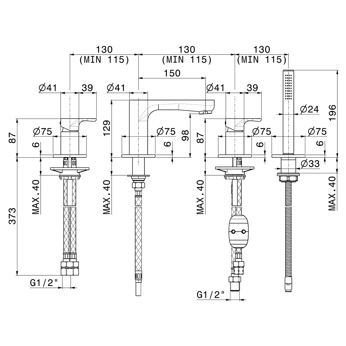 Newform 69482C - disegno tecnico