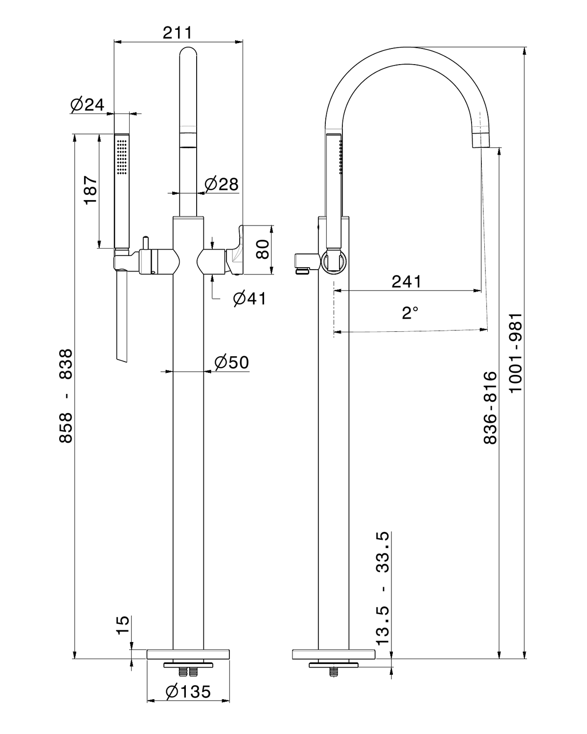 Newform 69484E - disegno tecnico