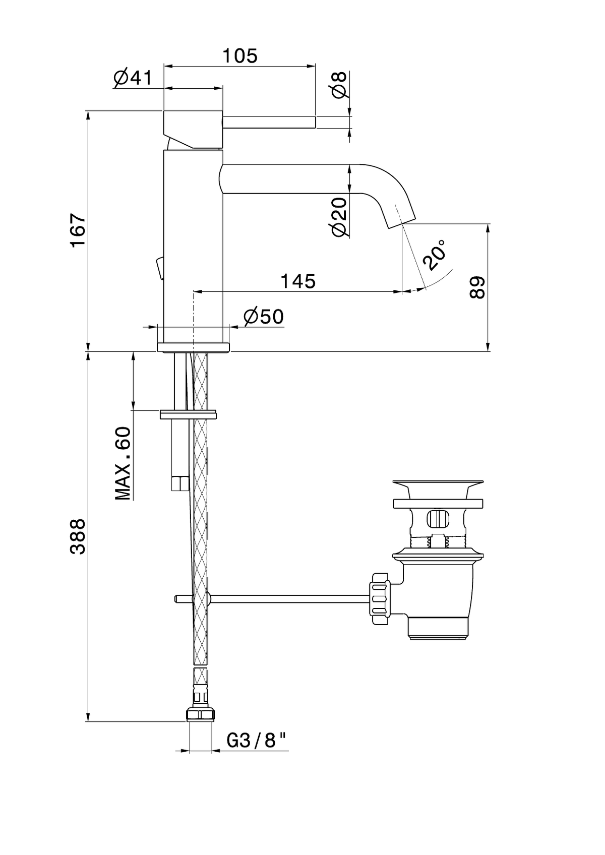 Newform 69610X - disegno tecnico