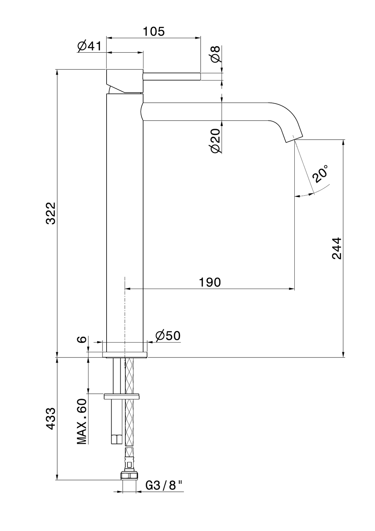 Newform 69615X - disegno tecnico