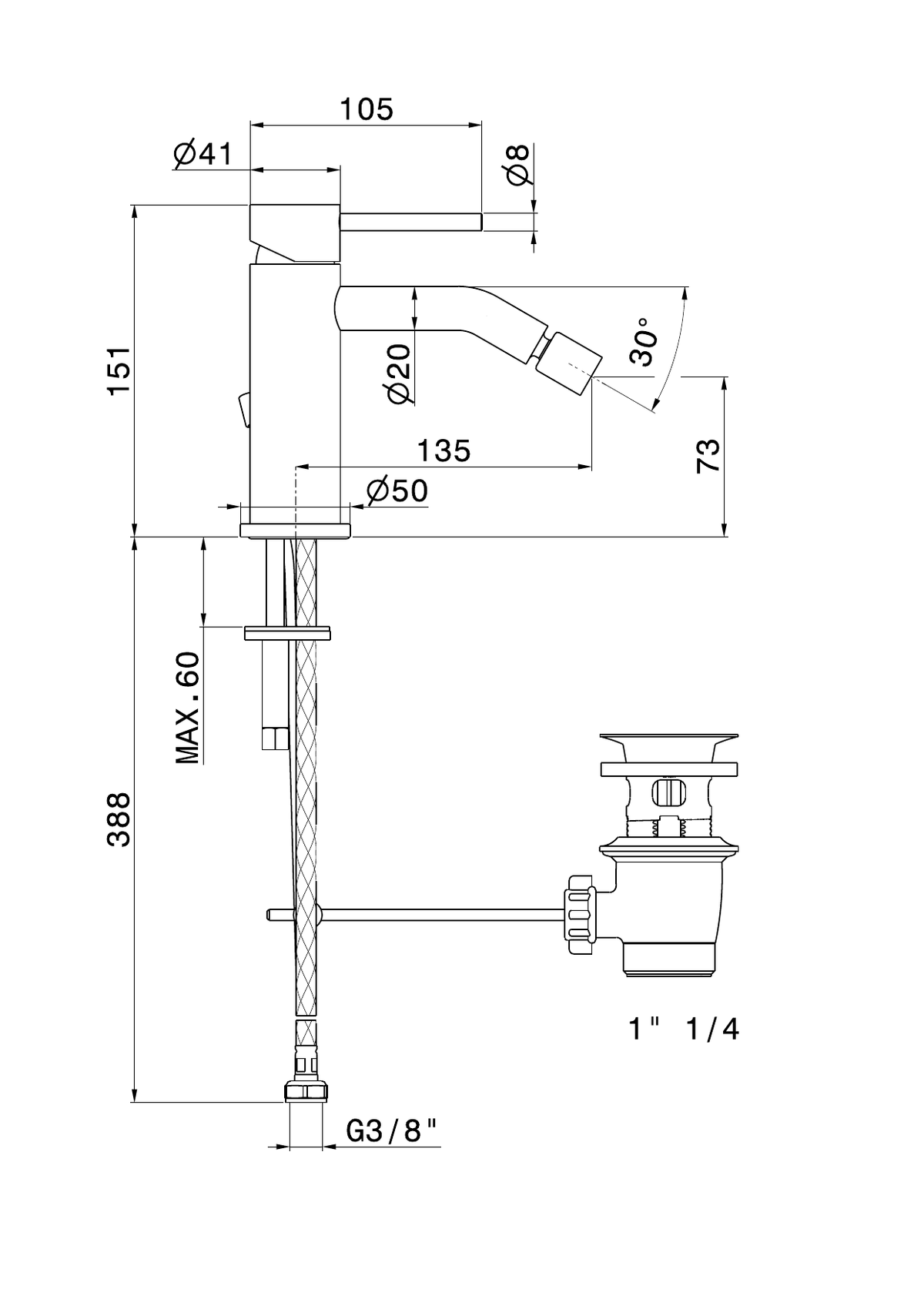 Newform 69623X - disegno tecnico