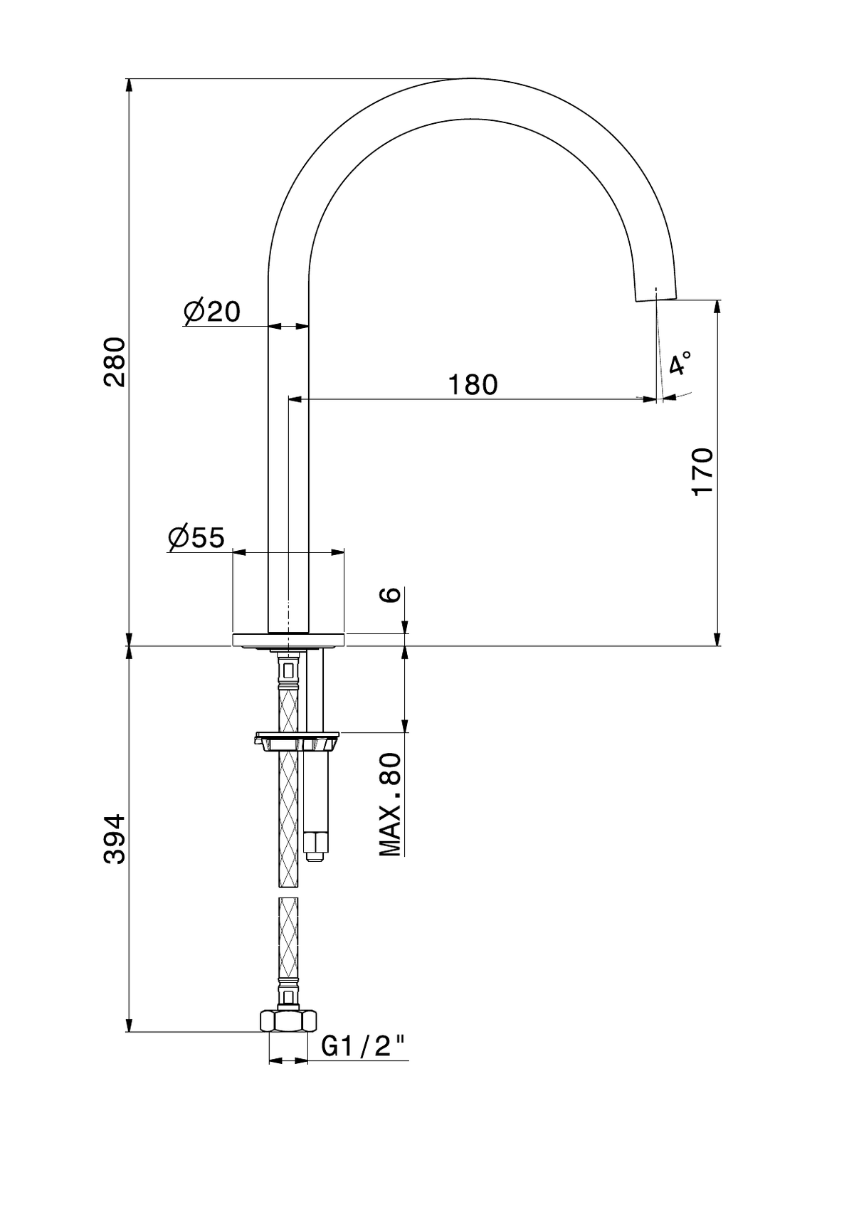 Newform 69639X - disegno tecnico