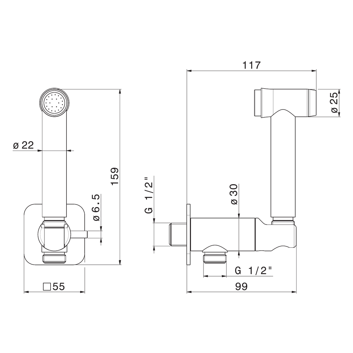Newform 69644X - disegno tecnico