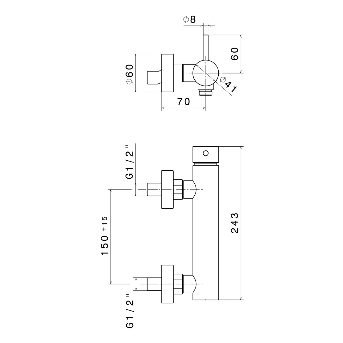 Newform 69655X - disegno tecnico