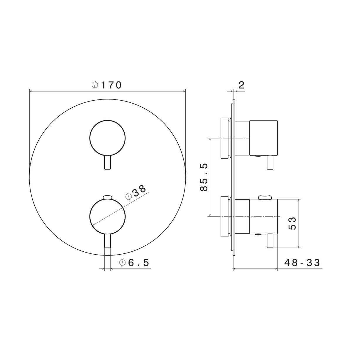 Newform 69663EX - disegno tecnico