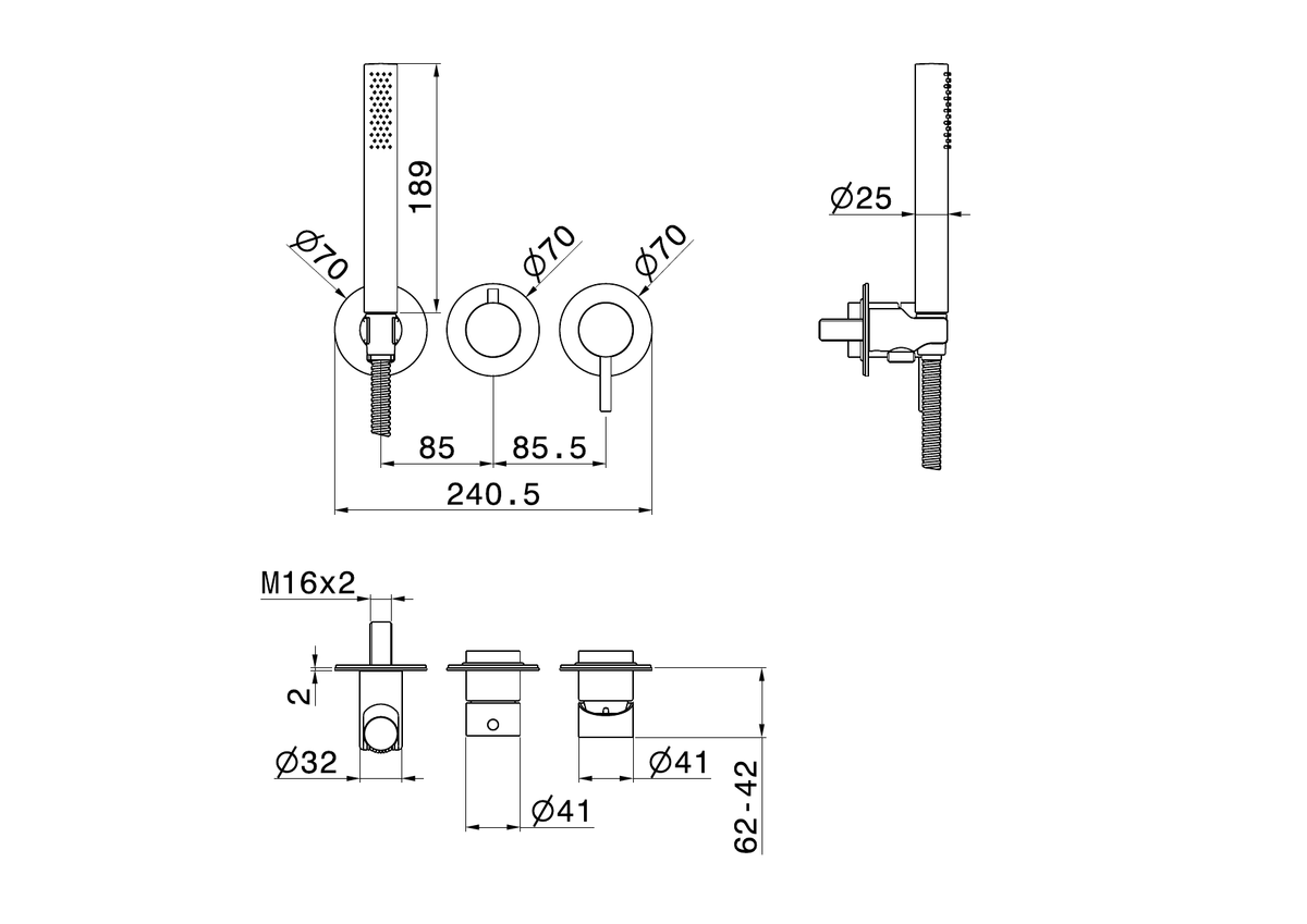 Newform 69667EX - disegno tecnico