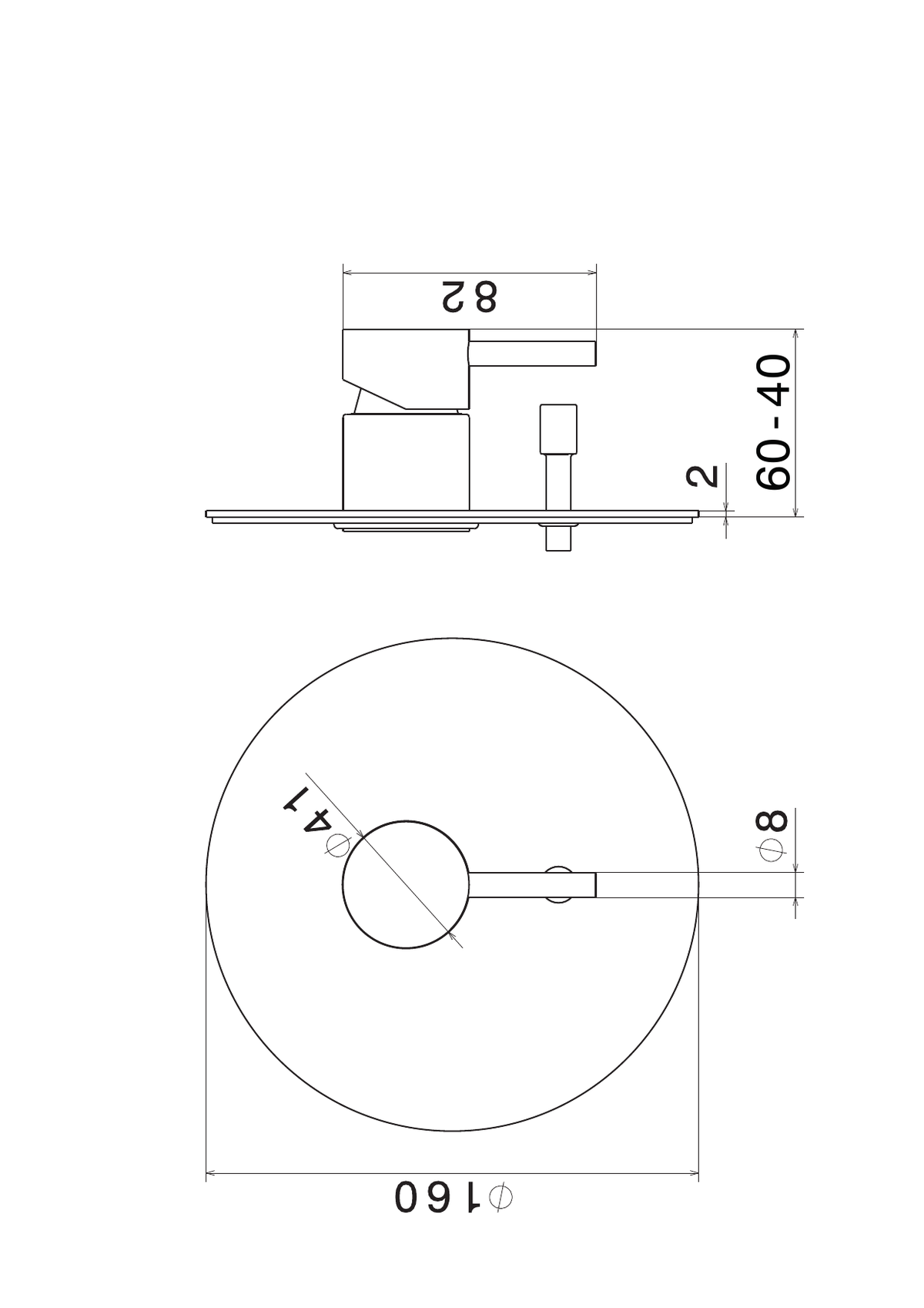 Newform 69670EX - disegno tecnico