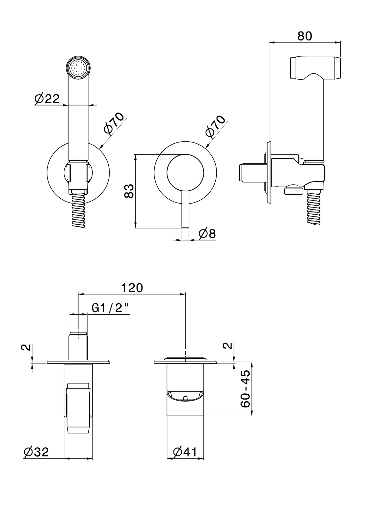Newform 69681EX - disegno tecnico
