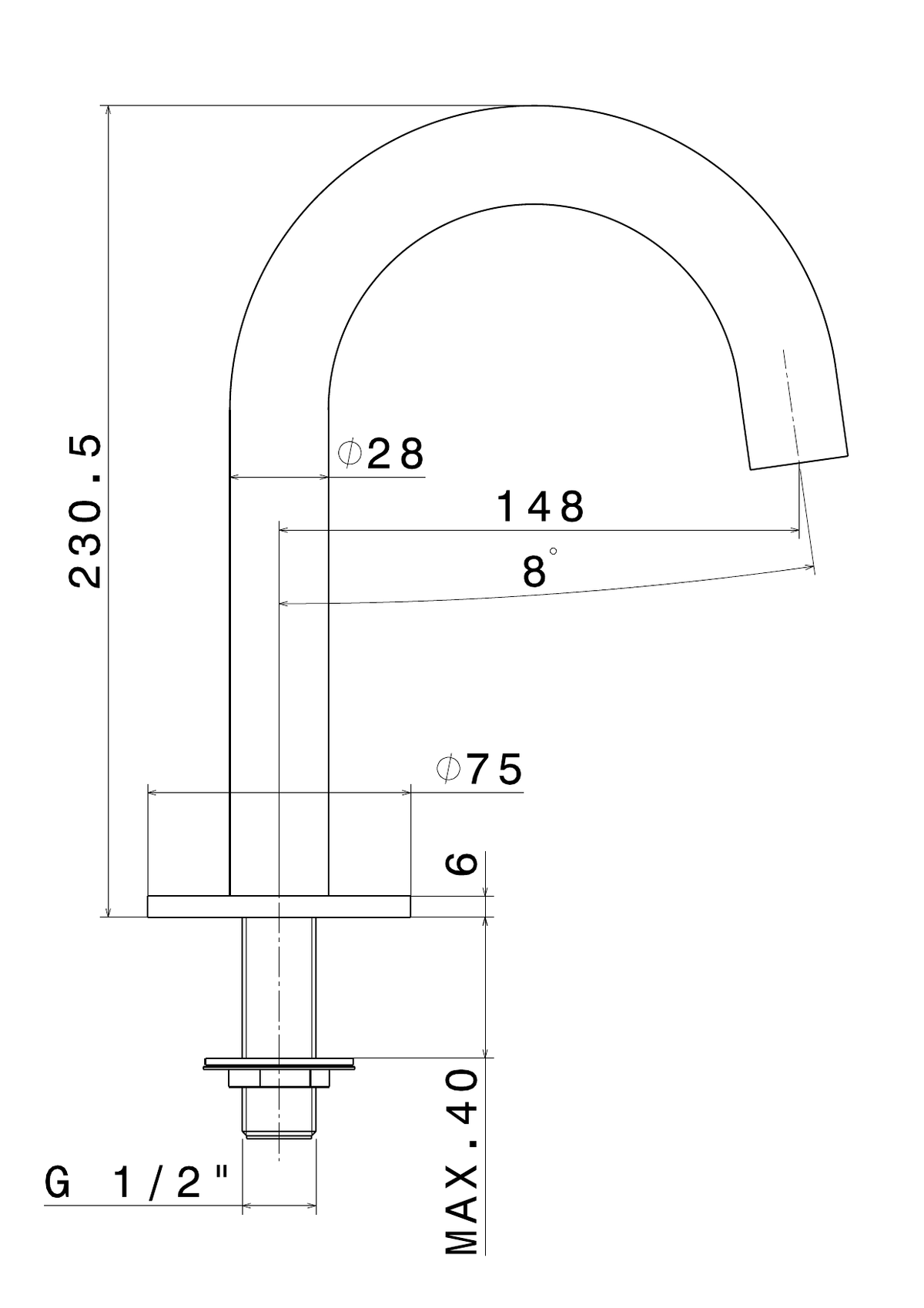 Newform 69691X - disegno tecnico